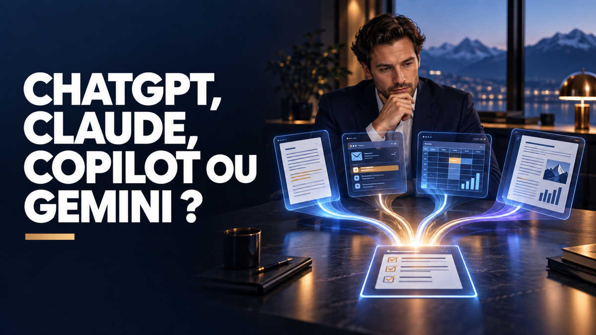 23. ChatGPT, Claude, Copilot ou Gemini : quel outil choisir pour une PME suisse ?