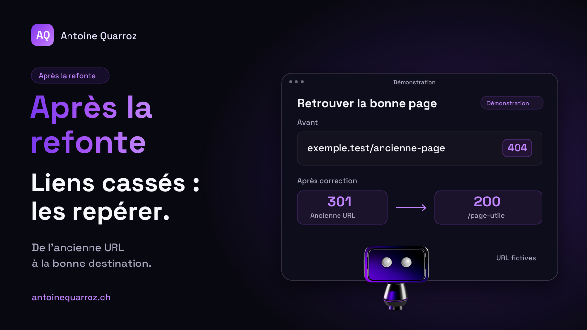 39. Après une refonte : repérer les liens cassés et les mauvaises redirections