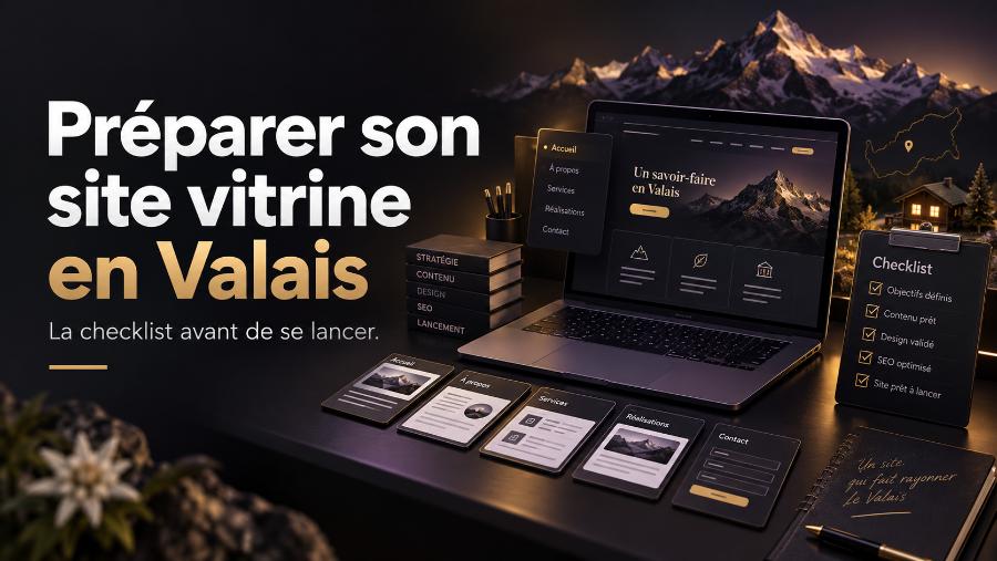 Préparer la création d’un site vitrine en Valais : la checklist